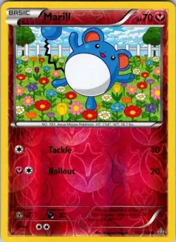 Marill 102/160 Common Primal Clash Pokemon Reverse Holo Near Mint - Image 1