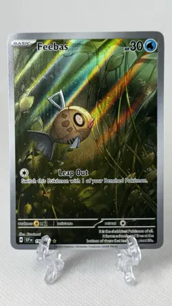 Feebas 198/191 Surging Sparks Illustration Rare Full Art Pokemon NM - Image 2