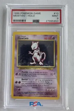 1999 Pokemon Base Set Mewtwo Holo 010/102 #10 PSA 9 - Image 1