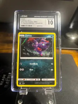 2017 CGC Gem Mint Pokemon SM Zorua Holo SM83 Black Star Promo Shining Legends - Image 1