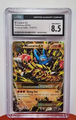 2014 Pokemon M Lucario EX Furious Fists 113/111 CGC 8.5 - Image 1
