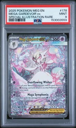 2025 POKEMON MEG EN-MEGA EVOLUTION #178 MEGA GARDEVOIR EX PSA 9 - Image 1