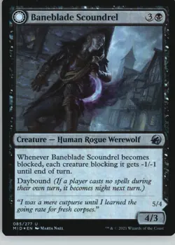 Baneblade Scoundrel 85 Innistrad: Midnight Hunt Magic: The Gathering Foil NM - Image 1