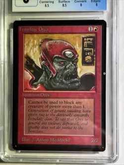 MTG Beta Ironclaw Orcs CGC 8 Quad++ NM/Mint (with sub grades) 1993 - Image 3