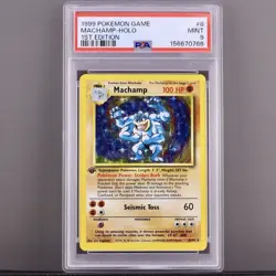 Pokemon Machamp 8/102 1st Edition Holo PSA 9 Mint Base Set 1999 WOTC - Image 1