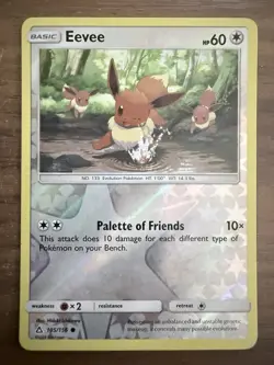 Pokemon TCG Ultra Prism Reverse Holo Eevee Card Number 105/156 - Image 1