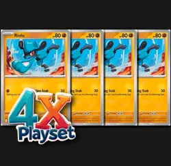 4x Riolu 076/132 x4 - Mega Evolutions - Pokemon TCG - Playset - Image 1