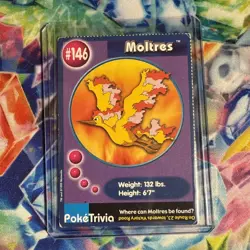 1999 Pokemon Poketrivia Mewtwo Strikes Back Burger King Promo #146 MOLTRES - Image 1