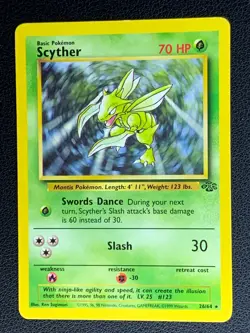 Scyther 26/64 Rare Non Holo Jungle Pokemon - Image 1