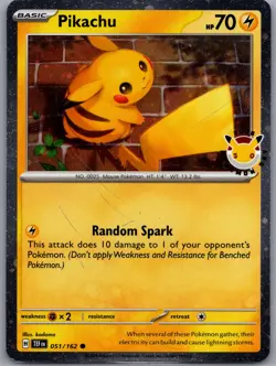 Pikachu (Pokemon Day 2026) 051/162 Holo Pokemon Moderately Played - Image 1