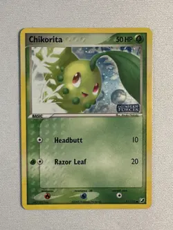Pokemon TCG - Chikorita (51/115) Stamped EX Unseen Forces - Reverse Holo - NM - Image 1