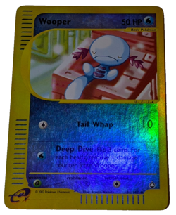 Wooper 66/147 Reverse Holo Aquapolis Pokemon Card E Reader Vintage 2002 - Image 1