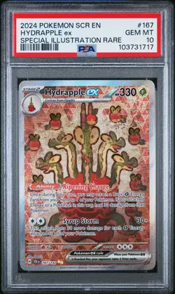 2024 Pokemon Stellar Crown Hydrapple EX #167 Special Illustration Rare PSA 10 - Image 1