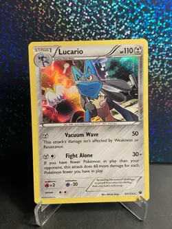 Pokemon Lucario Holo Knockout Collection Promo 63/124 LP+ - Image 1