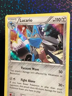 Pokemon Lucario Holo Knockout Collection Promo 63/124 LP+ - Image 2