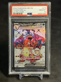 Pokemon Charizard EX 215/197 Scarlet & Violet Obsidian Flames Ultra Rare PSA 10 - Image 1