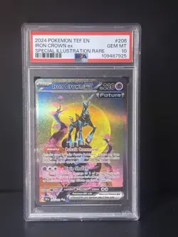 Pokemon Iron Crown EX 206/162 PSA 10 Scarlet & Violet Temporal Forces SIR - Image 1