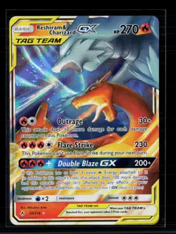 Pokemon 2019 Unbroken Bonds Reshiram & Charizard GX #20/214 - Image 1