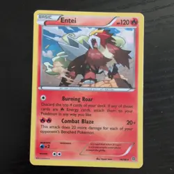 Pokemon Card Entei Ancient Origin Rare 14/98 NM - Image 1