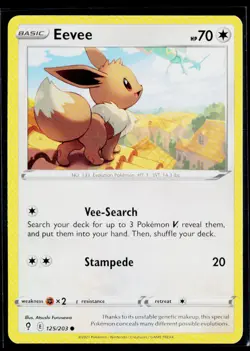 EEVEE 125/203 COMMON EVOLVING SKIES POKEMON LP - Image 2