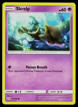 SKRELP 91/236 COMMON COSMIC ECLIPSE POKEMON NM - Image 1