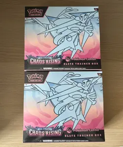 RESERVED 2 x Pokemon TCG Chaos Rising Pokemon Center ETB NEW FACTORY SEALED - Image 1