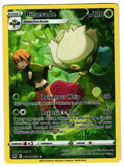 Pokemon TCG Roserade TG02/TG30 SWSH Lost Origin Trainer Gallery Holo NM - Image 1