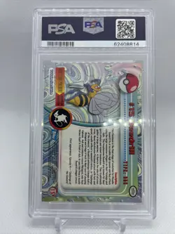 1999 Pokemon Topps TV Animation Series 1 #15 Beedrill PSA 9 MINT - Image 4