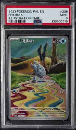 2023 POKEMON PAL EN-PALDEA EVOLVED ILLUSTRATION RARE #208 FRIGIBAX PSA 9 - Image 1