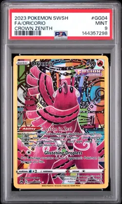 2023 POKEMON S&S CROWN ZENITH #GG04 FA/ORICORIO CROWN ZENITH PSA 9 - Image 1