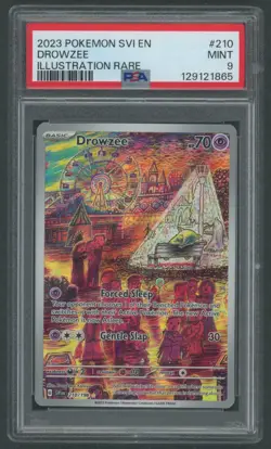 2023 Pokemon SV01: Scarlet & Violet Base Set Drowzee 210/198 Holo IR PSA 9 Mint - Image 1