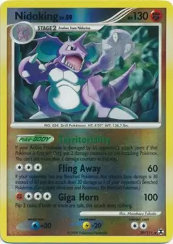Nidoking - 29/111 - Rare - Reverse Holo PL/MP, English Pokemon Rising Rivals - Image 1