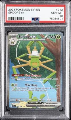 2023 POKEMON SVI EN-SCARLET & VIOLET SPECIAL ILLUSTRATION RARE SPIDOPS EX PSA 10 - Image 1