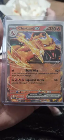 Pokemon TCG Charizard ex 006/165 Double Rare Holo 330 HP Scarlet & Violet 151 - Image 1