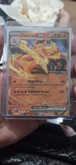 Pokemon TCG Charizard ex 006/165 Double Rare Holo 330 HP Scarlet & Violet 151 - Image 2