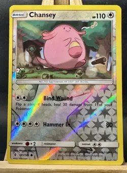Chansey Reverse Holo Pokemon Trading Card Game SM - Guardians Rising 101/145 NM - Image 1