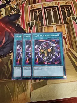 3x Mask of the Accursed - STAS-EN026 Common 1st Ed NM Yugioh - Image 1