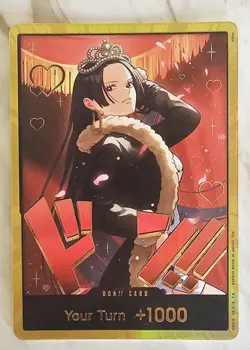 DON!! Card (Boa Hancock) (Gold) Extra Booster: One Piece Heroines Edition NM - Image 1