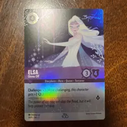 Elsa - Gloves Off 19 D100 Alternate Art Disney100 Promo Lorcana Card - Image 1