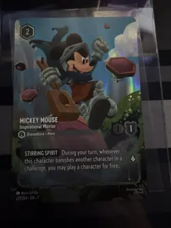 Disney Lorcana enchanted Mickey Mouse-Inspirational Warrior - Image 1