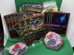 Disney Lorcana Wilds Unknown - Pin, Storage Box, Lore Counter & x4 Of Each Promo - Image 1
