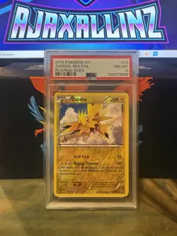 2015 Pokemon XY Zapdos Reverse Foil Roaring Skies #23 PSA 9 - Image 1