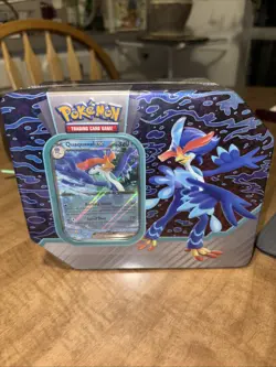 L👀K!❗Pokemon TCG Paldea Partners Tin Quaquaval ex Booster Packs Sealed❗ - Image 1