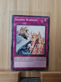 Solemn Warning SDCH-EN036 Common 1st Edition YuGiOh - Image 2