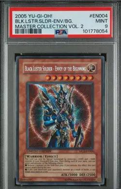 2005 YU-GI-OH! #EN004 BLACK LUSTER SOLDIER - ENVOY OF THE BEGINNING PSA 9 - Image 1