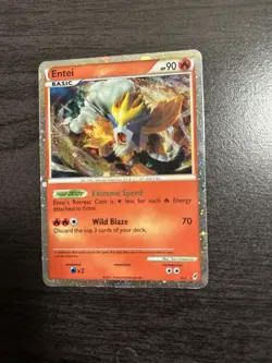 Entei SL3 Call of Legends COL Pokemon Card Holo Foil Secret Rare LP - Image 2