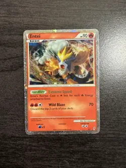 Entei SL3 Call of Legends COL Pokemon Card Holo Foil Secret Rare LP - Image 3