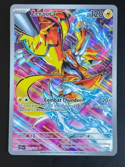 Pokemon TCG Zeraora Card Stellar Crown Illustration, Rare, 151/142 - Image 1