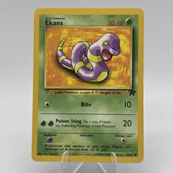 EKANS - Team Rocket Set - 56/82 - Common - Pokemon Card - Unlimited - LP - Image 1
