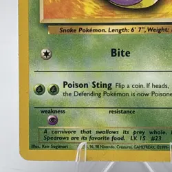 EKANS - Team Rocket Set - 56/82 - Common - Pokemon Card - Unlimited - LP - Image 4